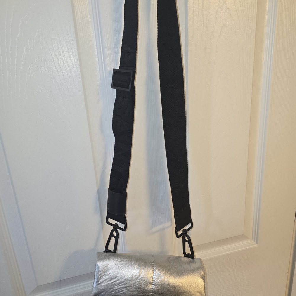 All Saints Silver Puffer Crossbody Bag - Picture 2 of 15